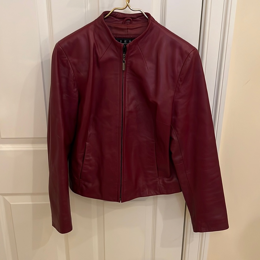 Sienna Studio red leather jacket